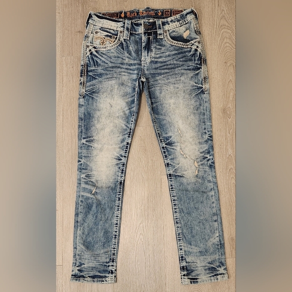 Rock Revival Zinfandel Slim Taper Stretch Jeans Men’s Sz 33 x 32 NWOT MSRP $179